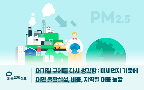 대기질 규제를 다시 생각함 : 미세먼지 기준에 대한 불확실성, 비용, 지역별 대응 통합