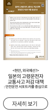 현안, 외국에선? 일본의 고령운전자 교통사고 저감 대책: 안전운전 서포트카를 중심으로